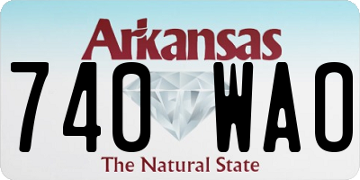 AR license plate 740WAO