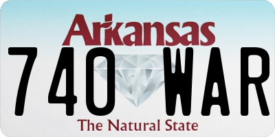 AR license plate 740WAR