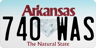 AR license plate 740WAS