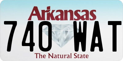 AR license plate 740WAT