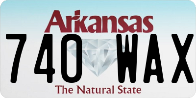 AR license plate 740WAX