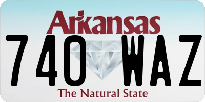 AR license plate 740WAZ