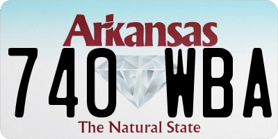AR license plate 740WBA