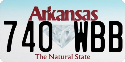 AR license plate 740WBB