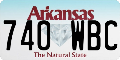 AR license plate 740WBC