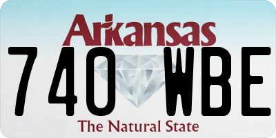 AR license plate 740WBE