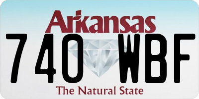 AR license plate 740WBF