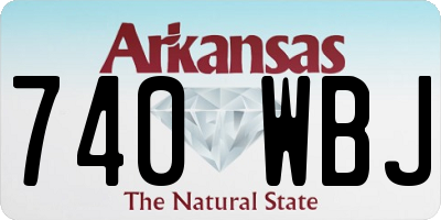 AR license plate 740WBJ