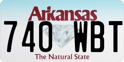 AR license plate 740WBT