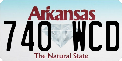 AR license plate 740WCD