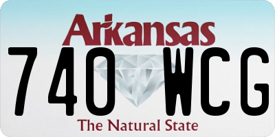 AR license plate 740WCG