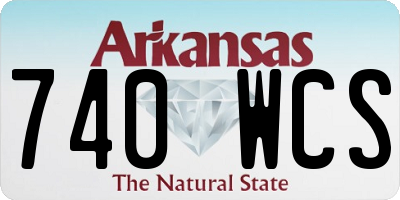 AR license plate 740WCS