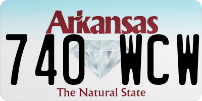 AR license plate 740WCW