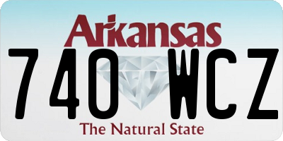 AR license plate 740WCZ