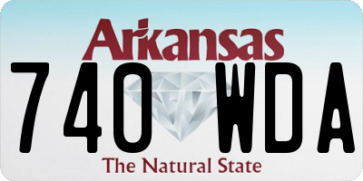 AR license plate 740WDA