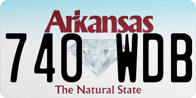 AR license plate 740WDB