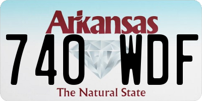 AR license plate 740WDF