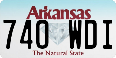 AR license plate 740WDI