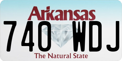 AR license plate 740WDJ