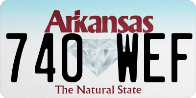AR license plate 740WEF