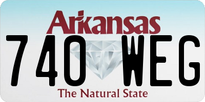 AR license plate 740WEG