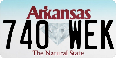 AR license plate 740WEK
