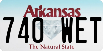 AR license plate 740WET
