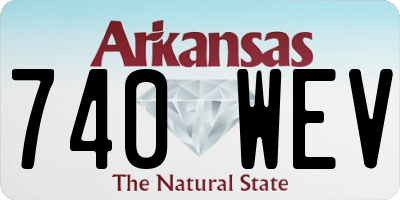 AR license plate 740WEV
