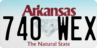 AR license plate 740WEX