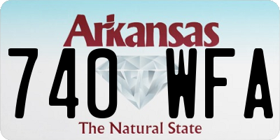 AR license plate 740WFA