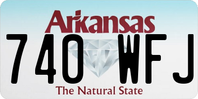 AR license plate 740WFJ