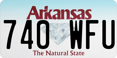 AR license plate 740WFU