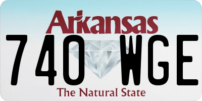 AR license plate 740WGE