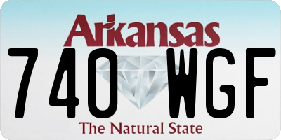 AR license plate 740WGF