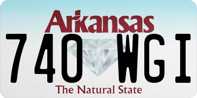 AR license plate 740WGI