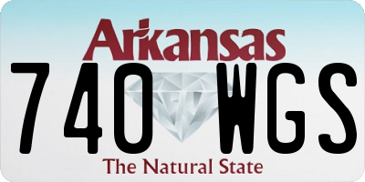 AR license plate 740WGS