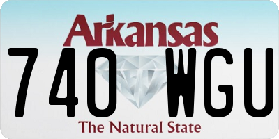 AR license plate 740WGU