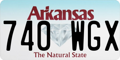 AR license plate 740WGX