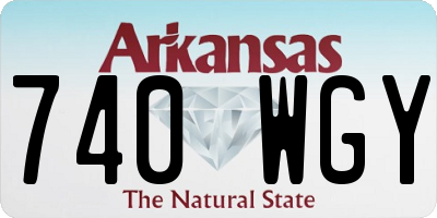 AR license plate 740WGY