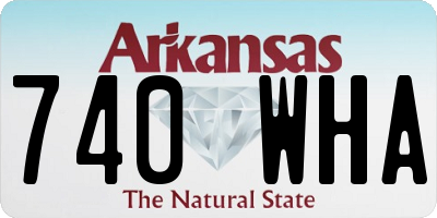AR license plate 740WHA