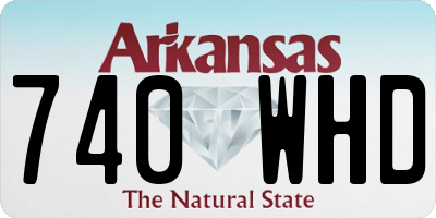 AR license plate 740WHD