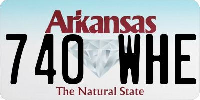 AR license plate 740WHE