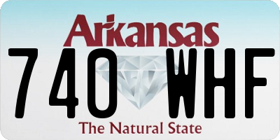 AR license plate 740WHF