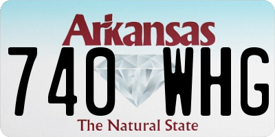 AR license plate 740WHG