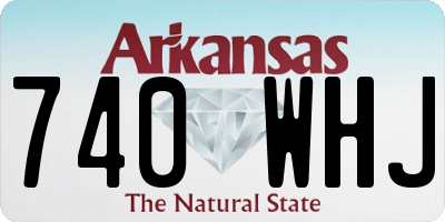 AR license plate 740WHJ