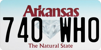 AR license plate 740WHO