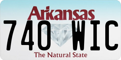 AR license plate 740WIC