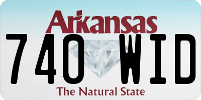 AR license plate 740WID