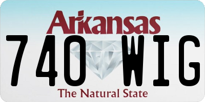 AR license plate 740WIG