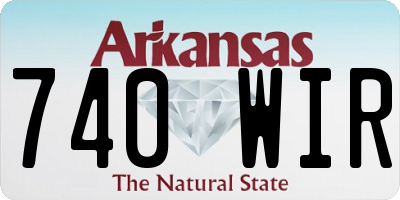 AR license plate 740WIR